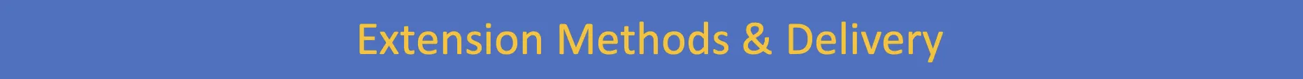Extension Methods & Delivery Banner