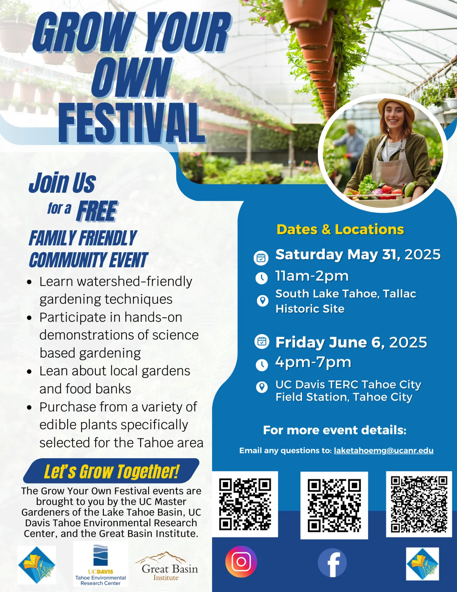 Flyer advertising the Grow Your Own Festival 2025