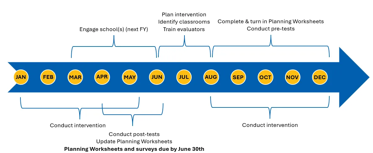 Impact Outcome Evaluation Timeline