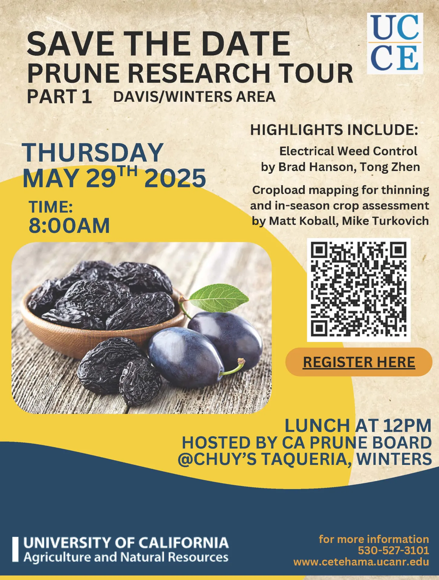SAVE THE DATE - Prune Research Tour Part 1