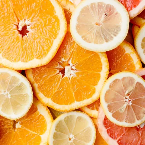 Orange, lemon and grapefruit slices, by Joanna Malinowska