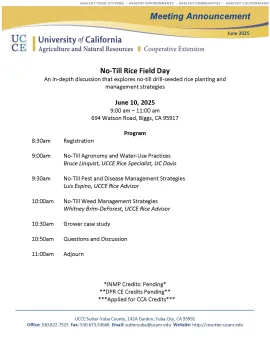 No Till Rice Field Day 2025
